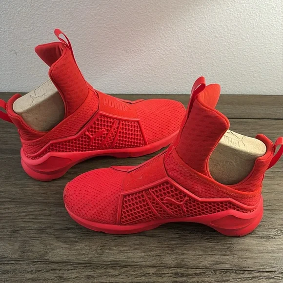 EUC [Fenty x PUMA] Rhianna Trainer in High Risk Red Athletic Sneakers Womens 6.5 - Picture 10 of 15